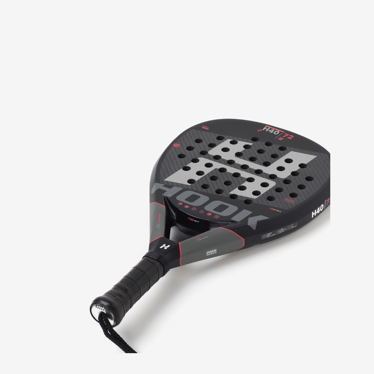 Hook H40/72 Carbon Fiber Attack padel racket angle