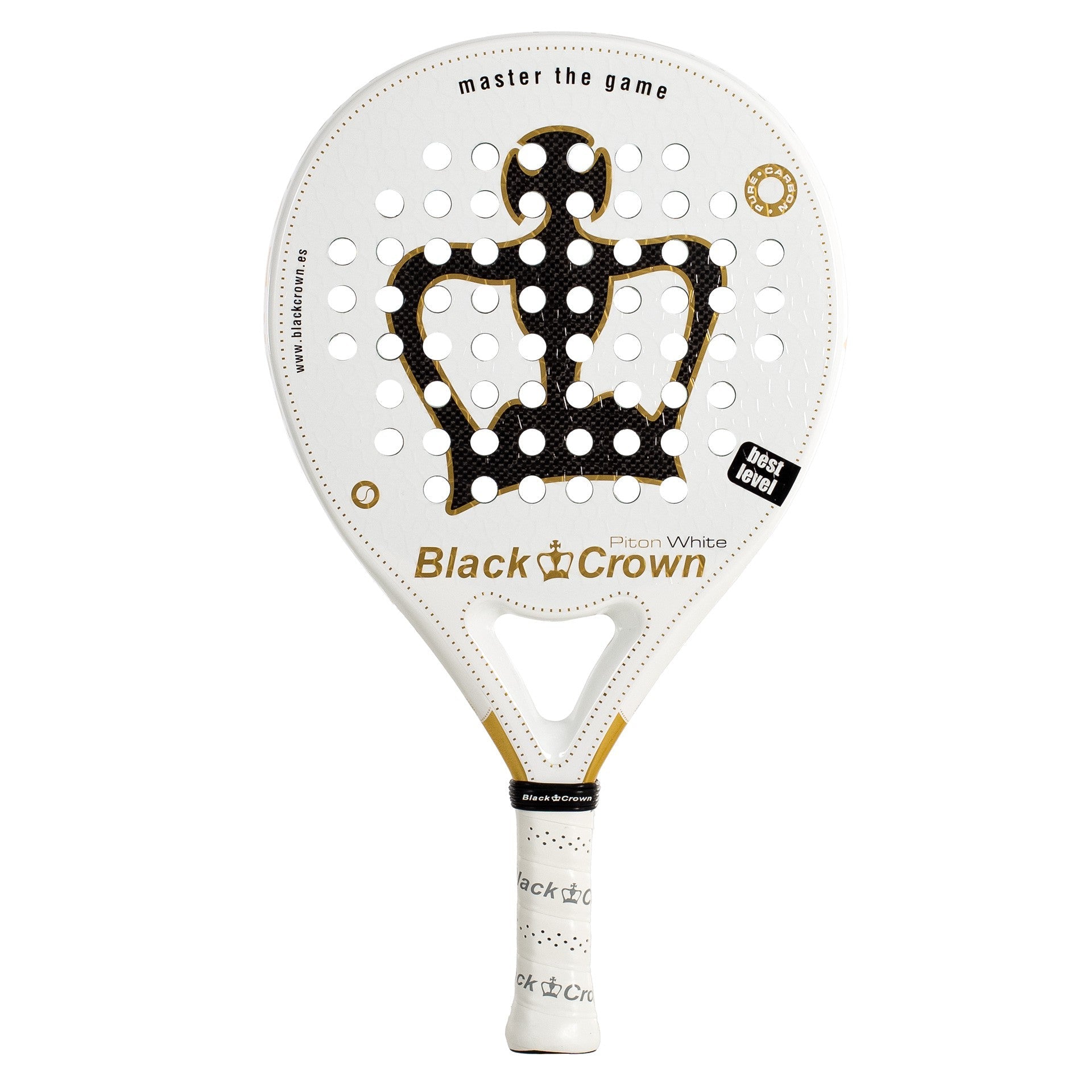Black Crown Piton White padel racket