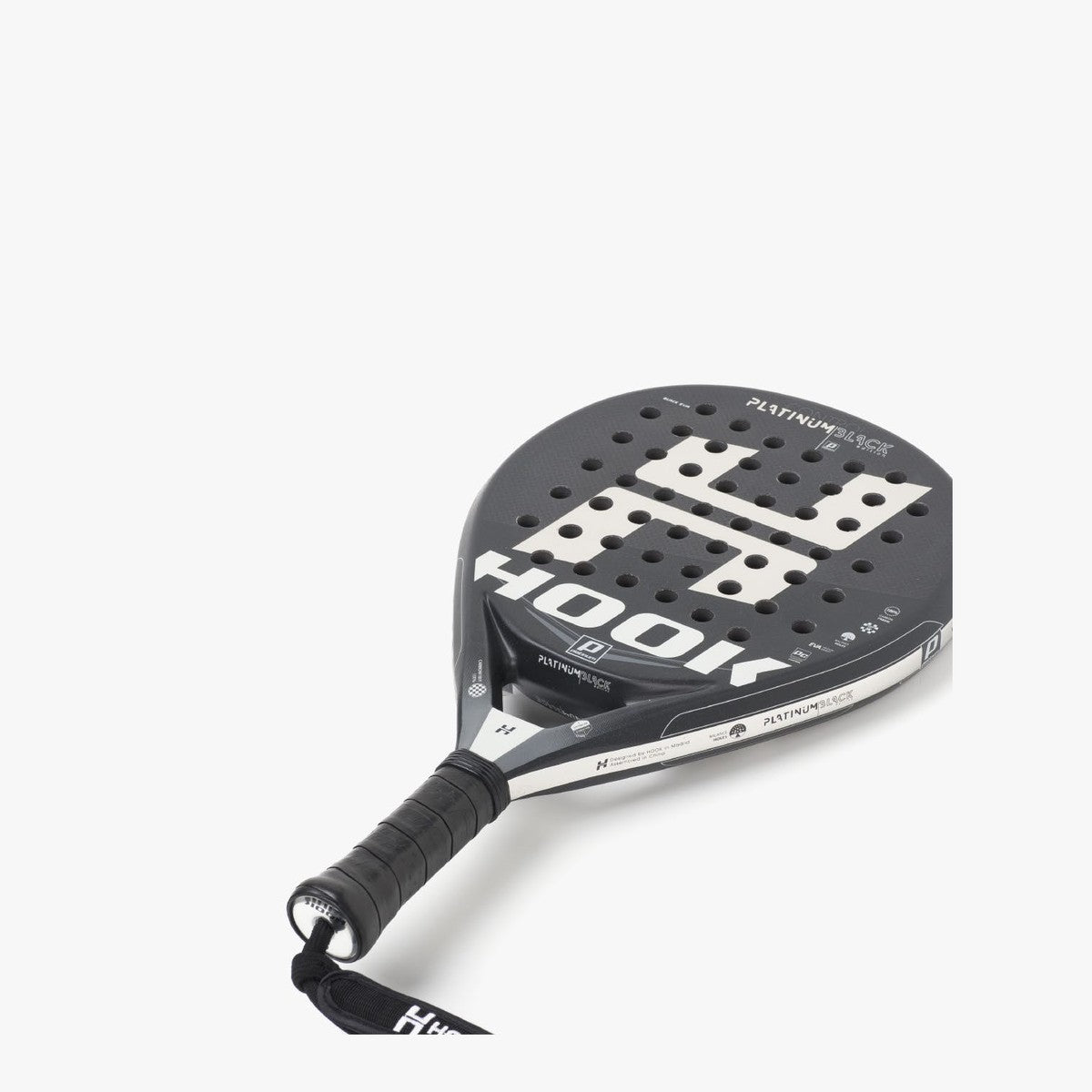 Hook Platinum Black padel racket angle